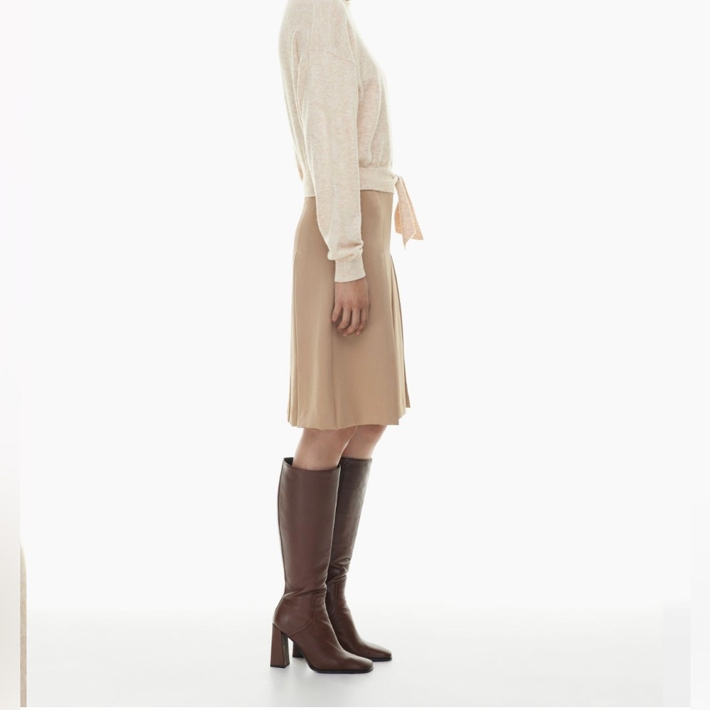 Aritzia Wilfred Lorin Cream Tie Knit Turtleneck Casual Sweater Cottagecore Sz S - Picture 4 of 11